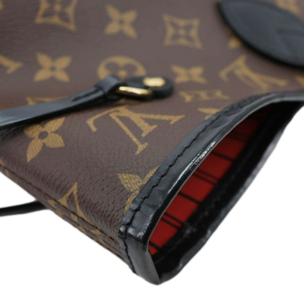 LOUIS VUITTON Neverfull MM World Tour Monogram Canvas Tote Shoulder Bag Brown