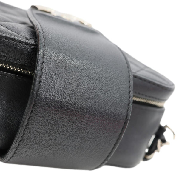 CHANEL CC Box Mini Quilted Lambskin Leather Camera Bag Black