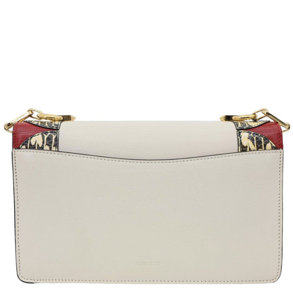 GUCCI Fox Head Broche Leather Shoulder Bag Off White 466433