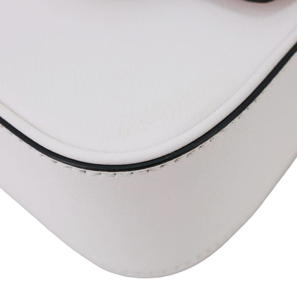 VERSACE La Medusa Mini Leather Top Handle Shoulder Bag White