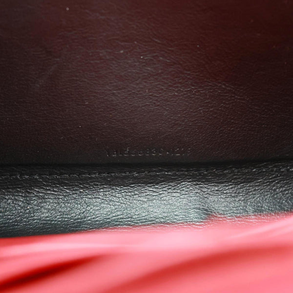 YVES SAINT LAURENT Sulpice Matelasse Leather Wallet On Chain Red