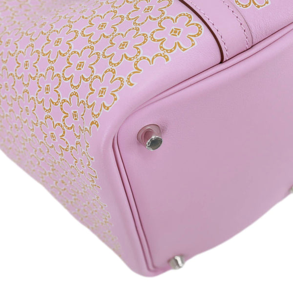 HERMES Picotin Lock 18 Lucky Daisy Leather Satchel Bag Pink