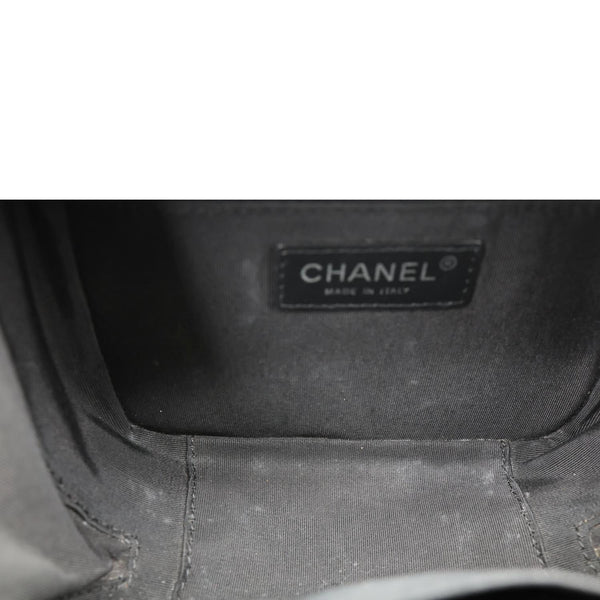 CHANEL CC Box Mini Quilted Lambskin Leather Camera Bag Black