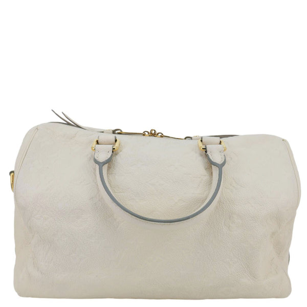LOUIS VUITTON Speedy 30 Bandouliere Monogram Empreinte Leather Shoulder Bag White