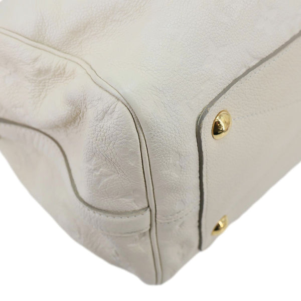 LOUIS VUITTON Speedy 30 Bandouliere Monogram Empreinte Leather Shoulder Bag White