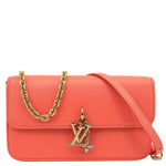 LOUIS VUITTON LV Bloom Calfskin Leather Wallet On Chain Sweet Coral