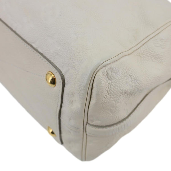 LOUIS VUITTON Speedy 30 Bandouliere Monogram Empreinte Leather Shoulder Bag White