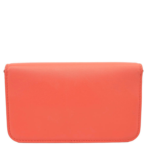LOUIS VUITTON LV Bloom Calfskin Leather Wallet On Chain Sweet Coral