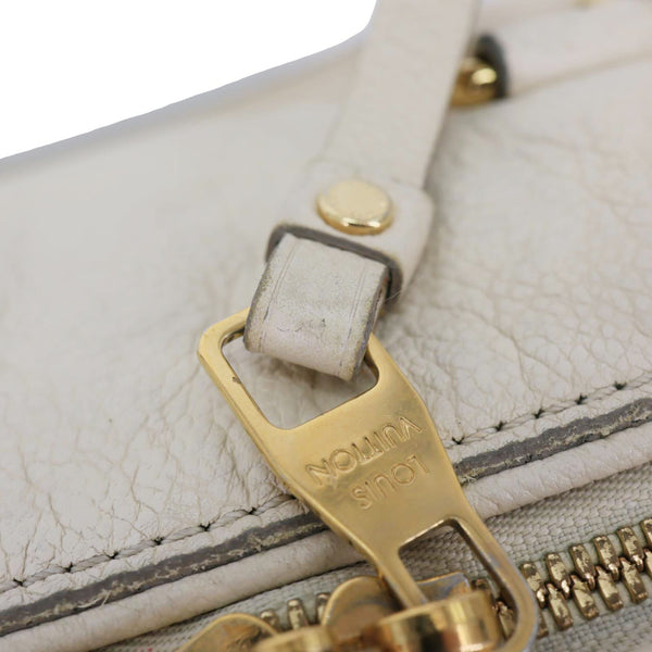 LOUIS VUITTON Speedy 30 Bandouliere Monogram Empreinte Leather Shoulder Bag White