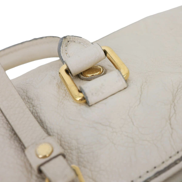 LOUIS VUITTON Speedy 30 Bandouliere Monogram Empreinte Leather Shoulder Bag White