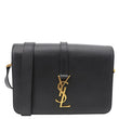 YVES SAINT LAURENT Universite Smooth Calfskin Leather Shoulder Bag Black
