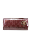 GUCCI Signature Lovely Heart GG Leather Continental Wallet Burgundy 245728