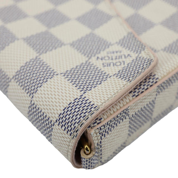 LOUIS VUITTON Felicie Pochette Damier Azur Crossbody Bag Rose Ballerine