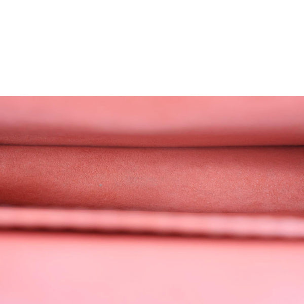 LOUIS VUITTON LV Bloom Calfskin Leather Wallet On Chain Sweet Coral