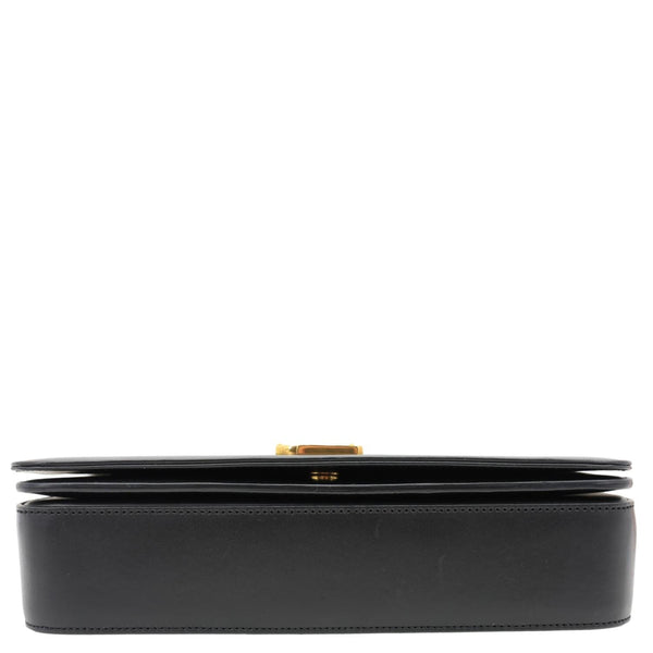 YVES SAINT LAURENT Universite Smooth Calfskin Leather Shoulder Bag Black