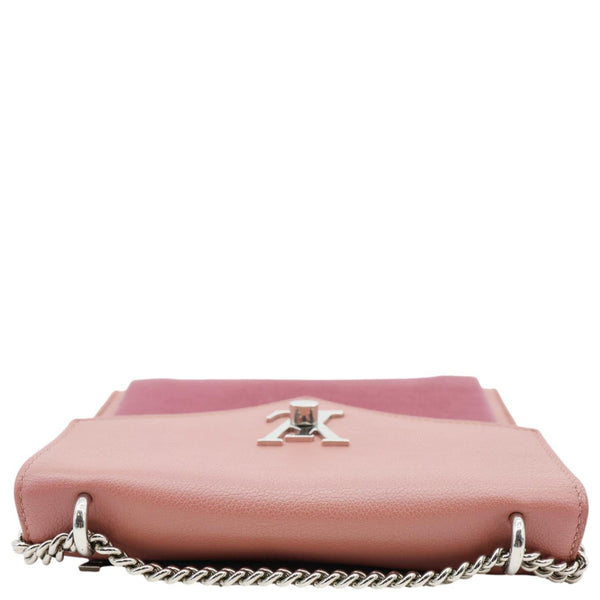 LOUIS VUITTON Mylockme Leather Chain Crossbody Bag Pink