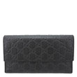 GUCCI GG Leather Trifold Long Wallet Black 257303