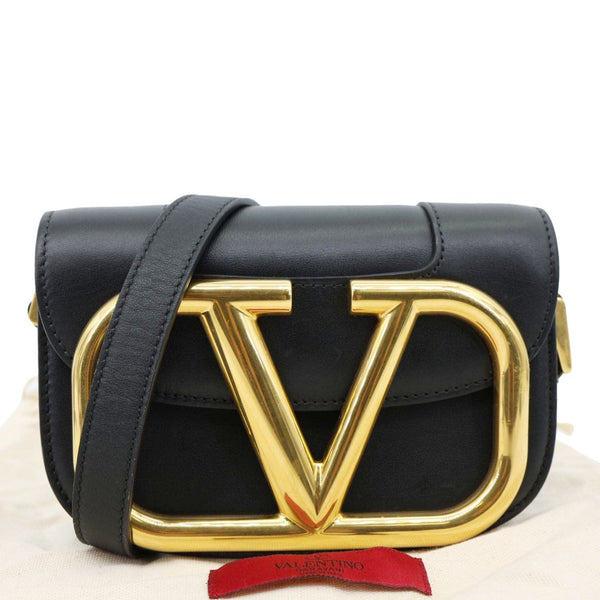 VALENTINO Garavani Supervee Small Leather Crossbody Bag Black