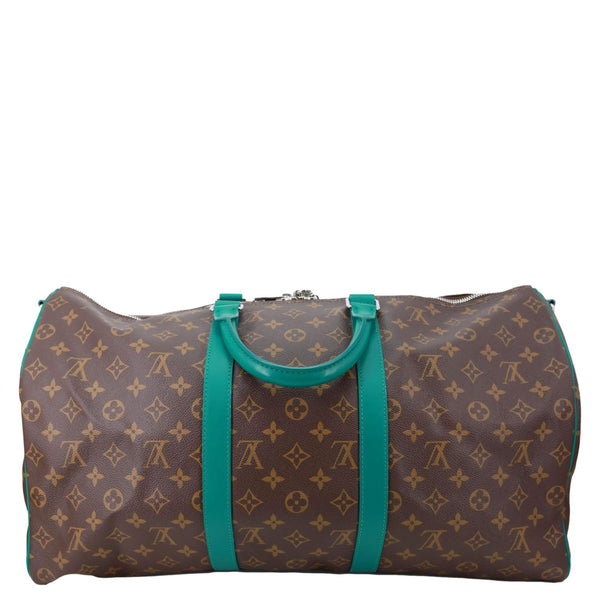 LOUIS VUITTON Keepall 50 Bandouliere Monogram Canvas Travel Bag Green