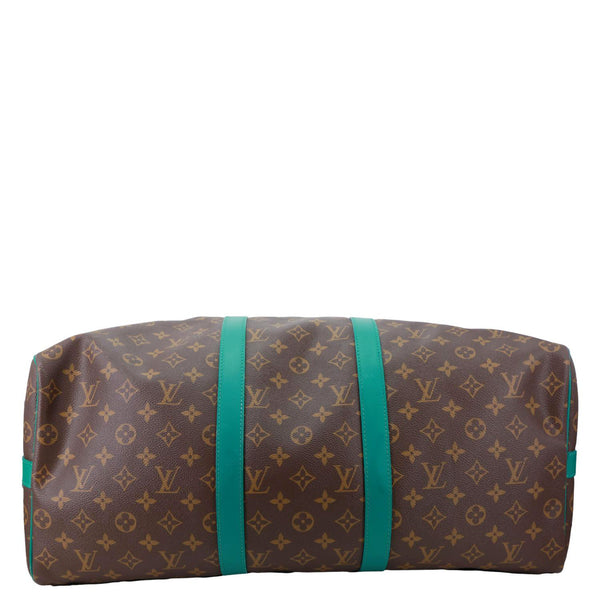 LOUIS VUITTON Keepall 50 Bandouliere Monogram Canvas Travel Bag Green