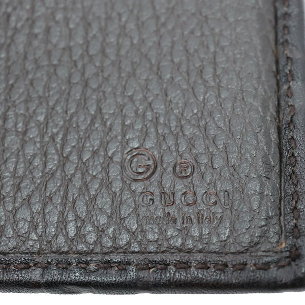 GUCCI GG Leather Trifold Long Wallet Black 257303