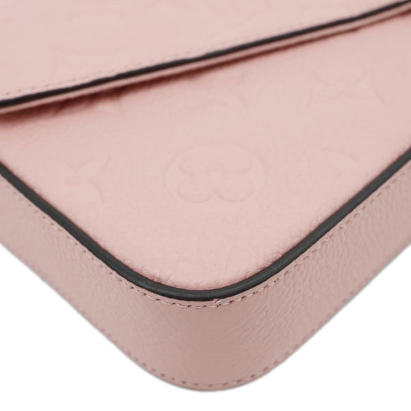 LOUIS VUITTON Felicie Pochette Monogram Empreinte Crossbody Bag Rose Poudre