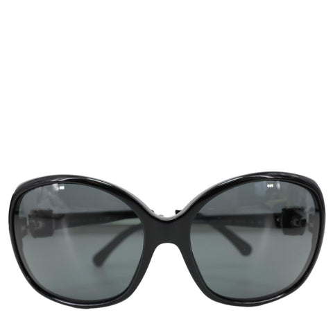 CHANEL CC 5174  Acetate Round Frames Sunglasses Black