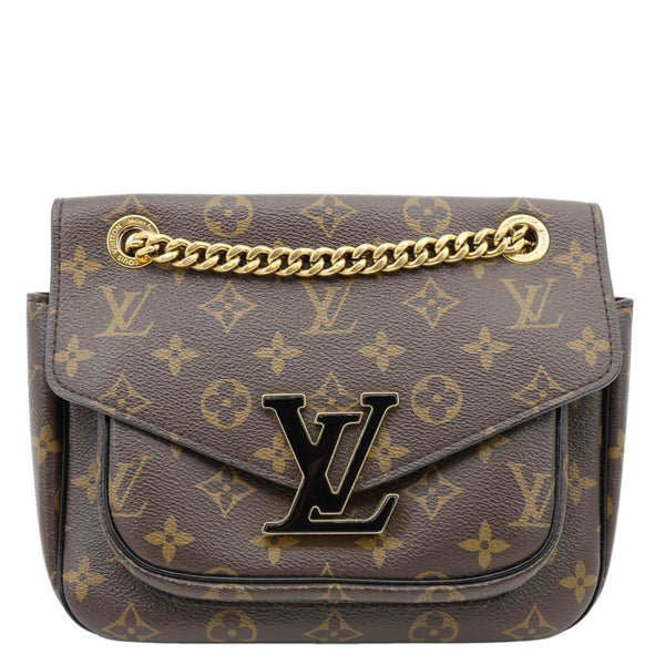 LOUIS VUITTON Passy NM Monogram Canvas Shoulder Bag Brown