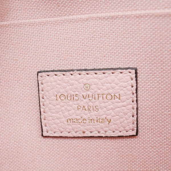 LOUIS VUITTON Felicie Pochette Monogram Empreinte Crossbody Bag Rose Poudre