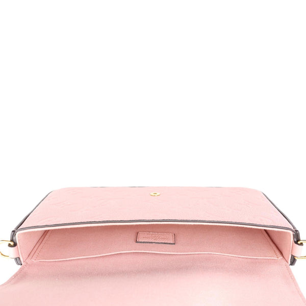 LOUIS VUITTON Felicie Pochette Monogram Empreinte Crossbody Bag Rose Poudre