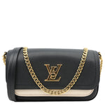 LOUIS VUITTON Lockme Tender Pochette Taurillon Leather Shoulder Bag Black