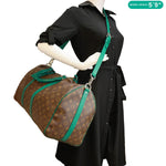 LOUIS VUITTON Keepall 50 Bandouliere Monogram Canvas Travel Bag Green