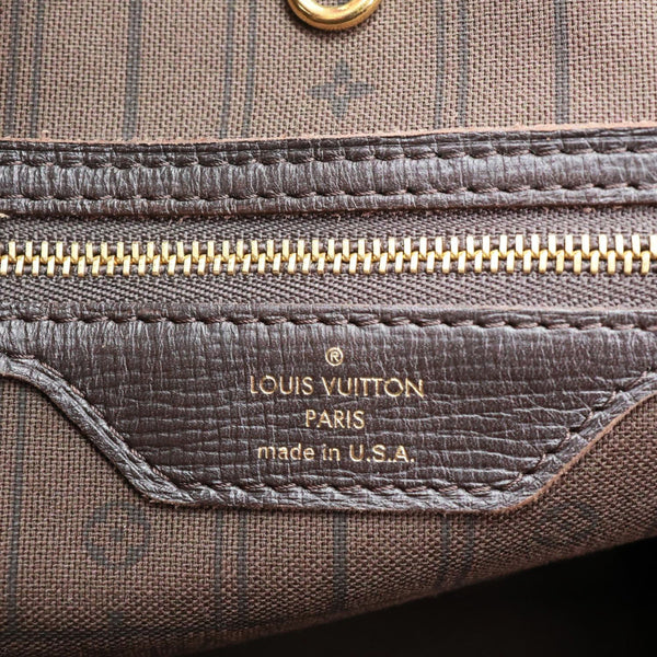 Louis Vuitton Neverfull MM Monogram Idylle Canvas Tote Bag Fusain Brown