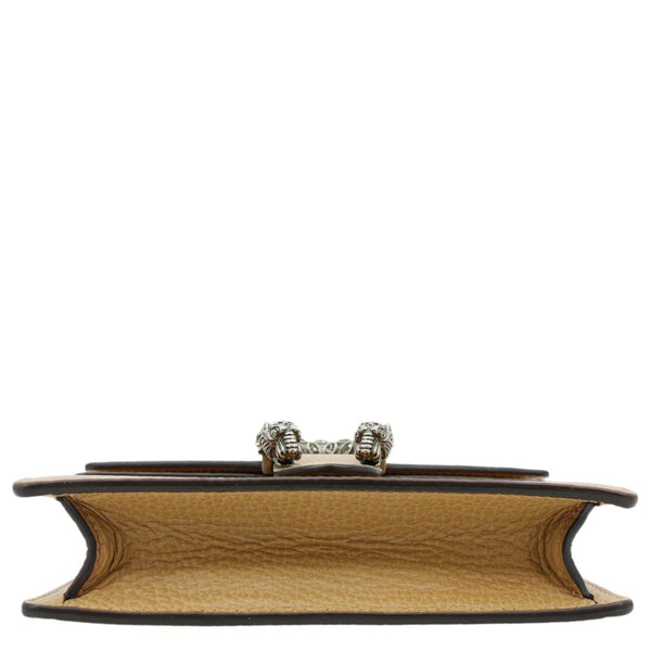 GUCCI Dionysus Mini Leather Crossbody Bag Beige 476432