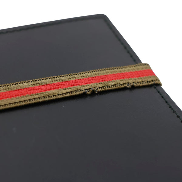 GUCCI Sherry Line Web Leather Day Planner Black
