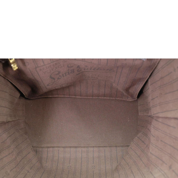 Louis Vuitton Neverfull MM Monogram Idylle Canvas Tote Bag Fusain Brown