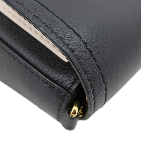 LOUIS VUITTON Lockme Tender Pochette Taurillon Leather Shoulder Bag Black