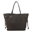 Louis Vuitton Neverfull MM Monogram Idylle Canvas Tote Bag Fusain Brown