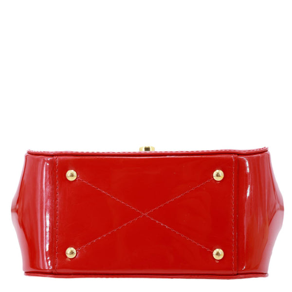 LOUIS VUITTON Pasadena Monogram Vernis Leather Shoulder Bag Red