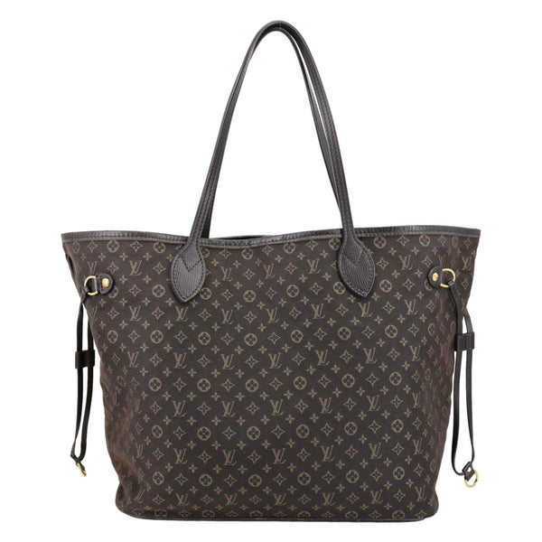 Louis Vuitton Neverfull MM Monogram Idylle Canvas Tote Bag Fusain Brown