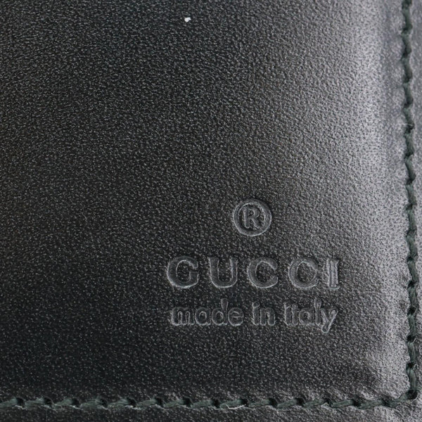 GUCCI Sherry Line Web Leather Day Planner Black