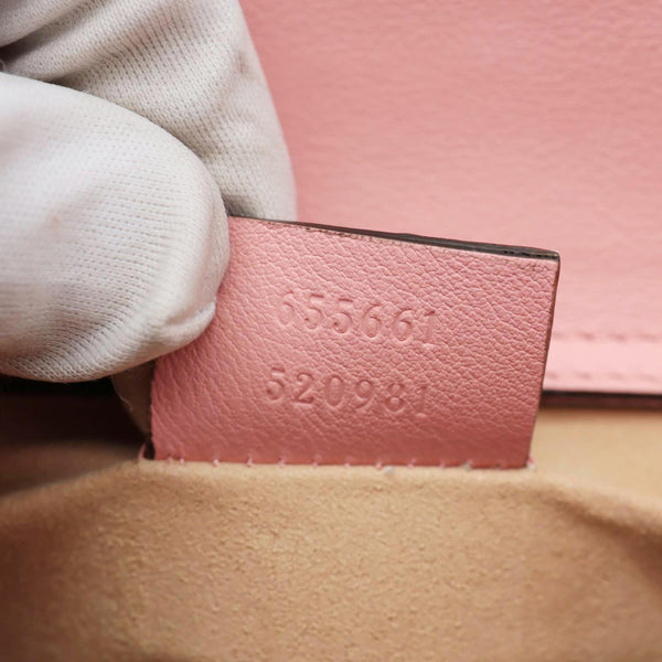 GUCCI Diana NM Bamboo Mini Leather Tote Bag Pink 655661