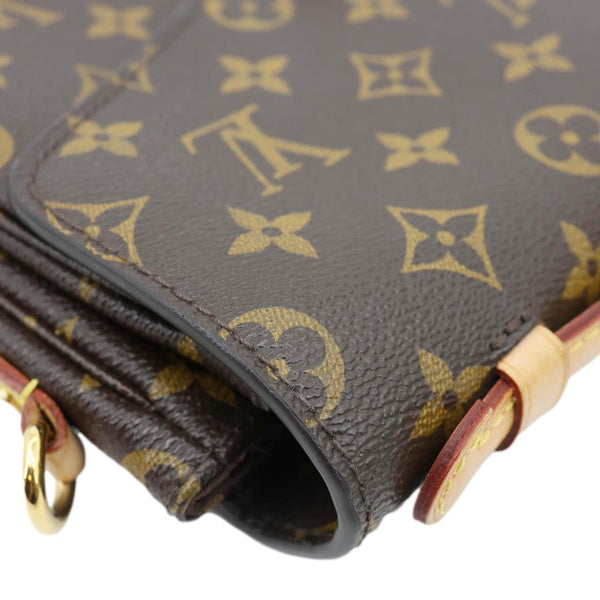 LOUIS VUITTON Metis Pochette Monogram Canvas Crossbody Bag Brown