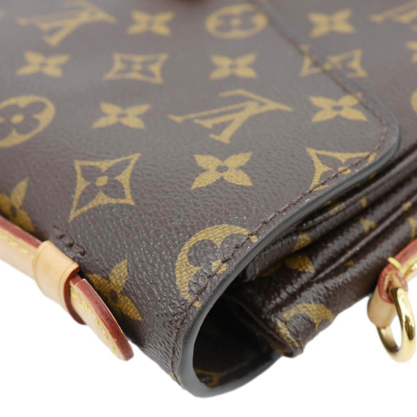 LOUIS VUITTON Metis Pochette Monogram Canvas Crossbody Bag Brown