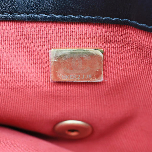 CHANEL Pearl Boy Flap Mini Quilted Calfskin Leather Chain Crossbody Bag Black