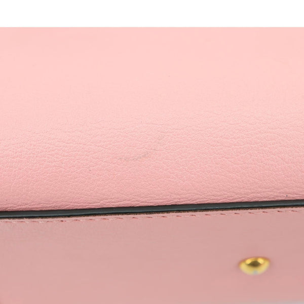 GUCCI Diana NM Bamboo Mini Leather Tote Bag Pink 655661