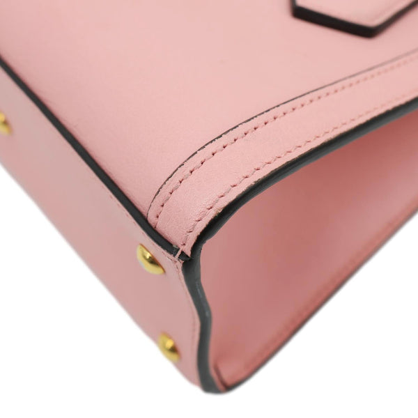 GUCCI Diana NM Bamboo Mini Leather Tote Bag Pink 655661