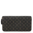 LOUIS VUITTON Monogram Mini Lin Canvas Zippy Wallet Brown