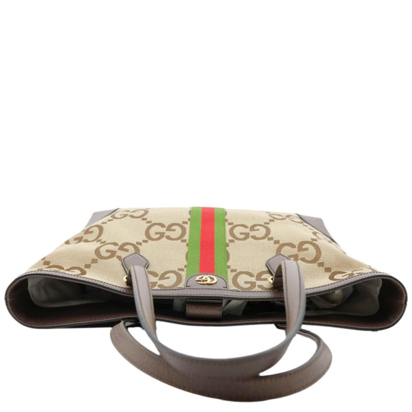 GUCCI Ophidia Medium GG Supreme Canvas Tote Bag Beige 631685