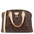 LOUIS VUITTON Rivoli PM Monogram Canvas Satchel Bag Brown